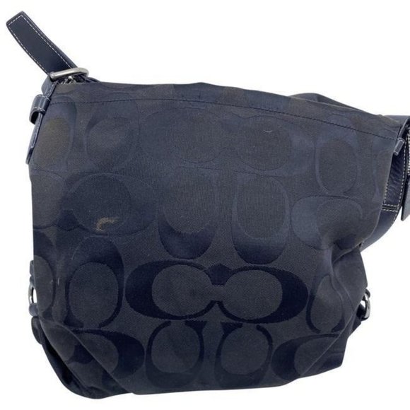 Coach Handbags - Coach Medium Tote Msrp Black Gray Jacquard Fabric